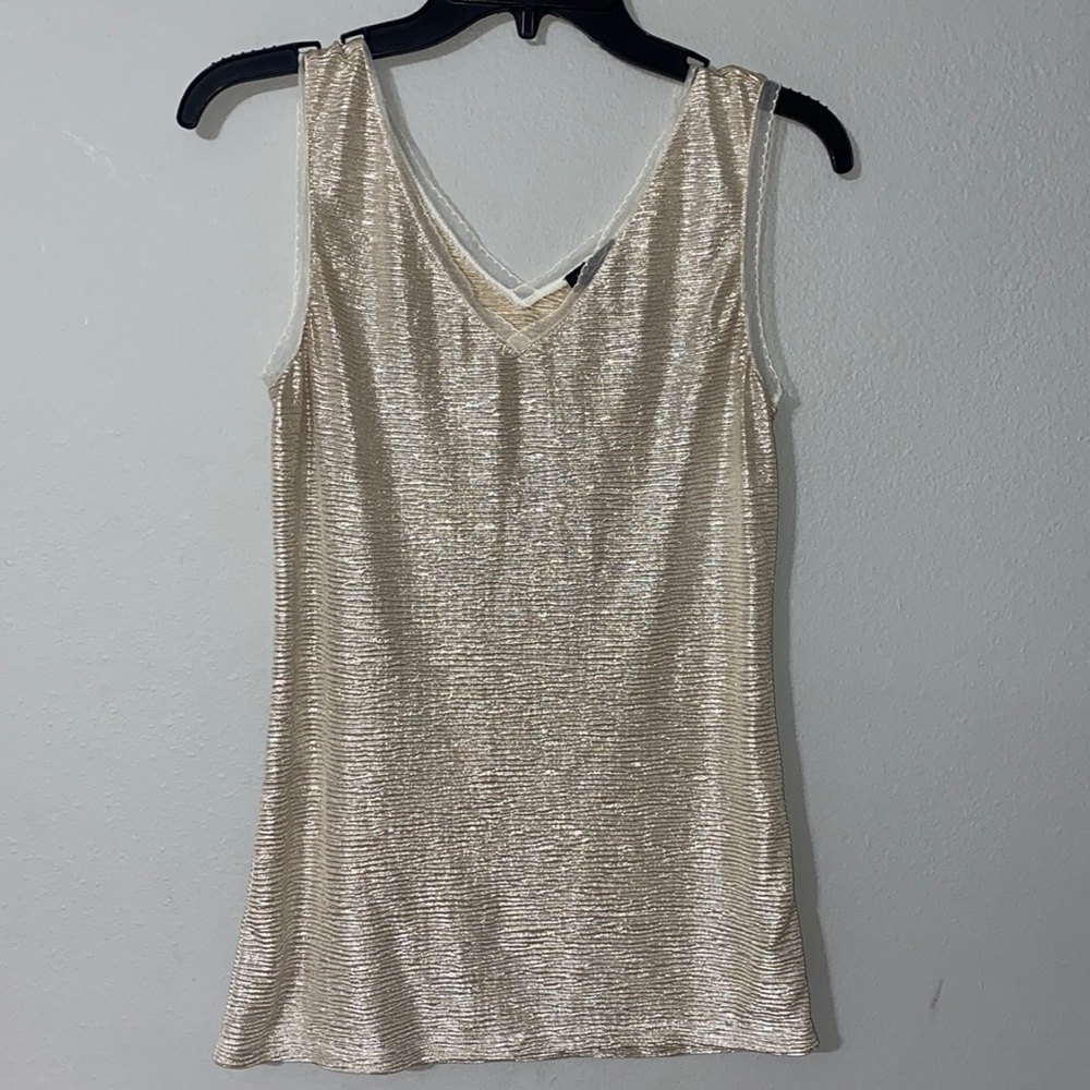 3/$12🔥Ann Taylor Factory Gold Tank Top